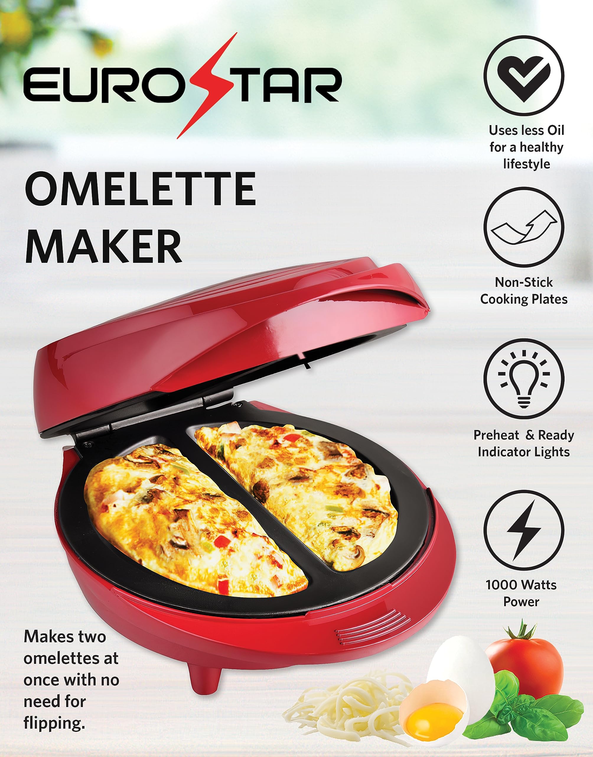 EUROSTAR Omelette Maker (RED)