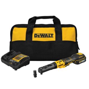 dewalt 20v max xr cordless ratchet set, 3/8" and 1/2" sealed head ratchet, battery and charger included (dcf510ge1)