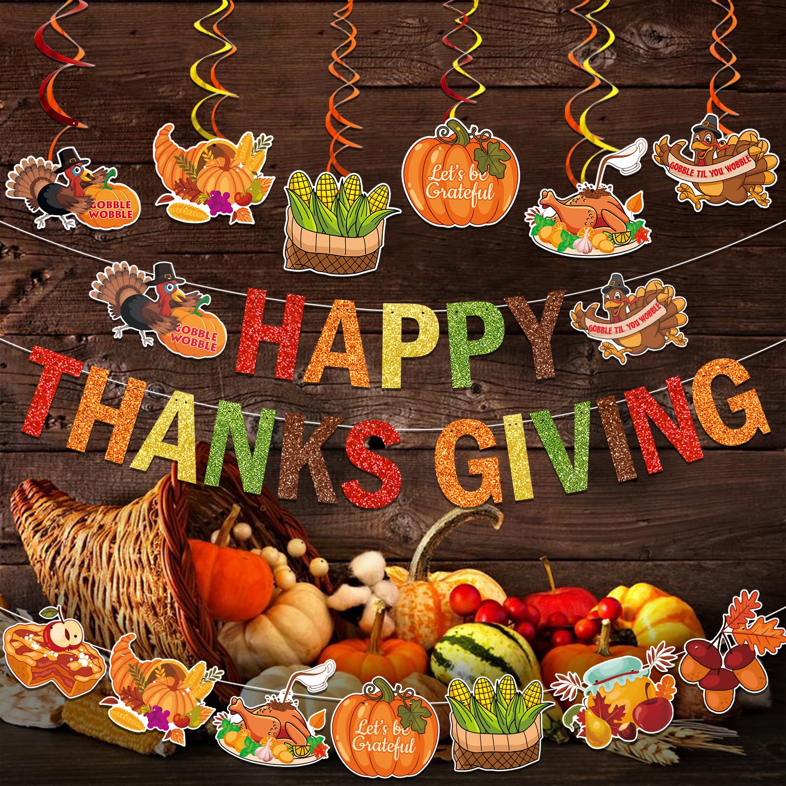 Happy Thanksgiving Banner Thank You Banner for Happy Thanksgiving Decorations Thanksgiving Birthday Decorations Thanksgiving Party Decorations Friendsgiving Decorations