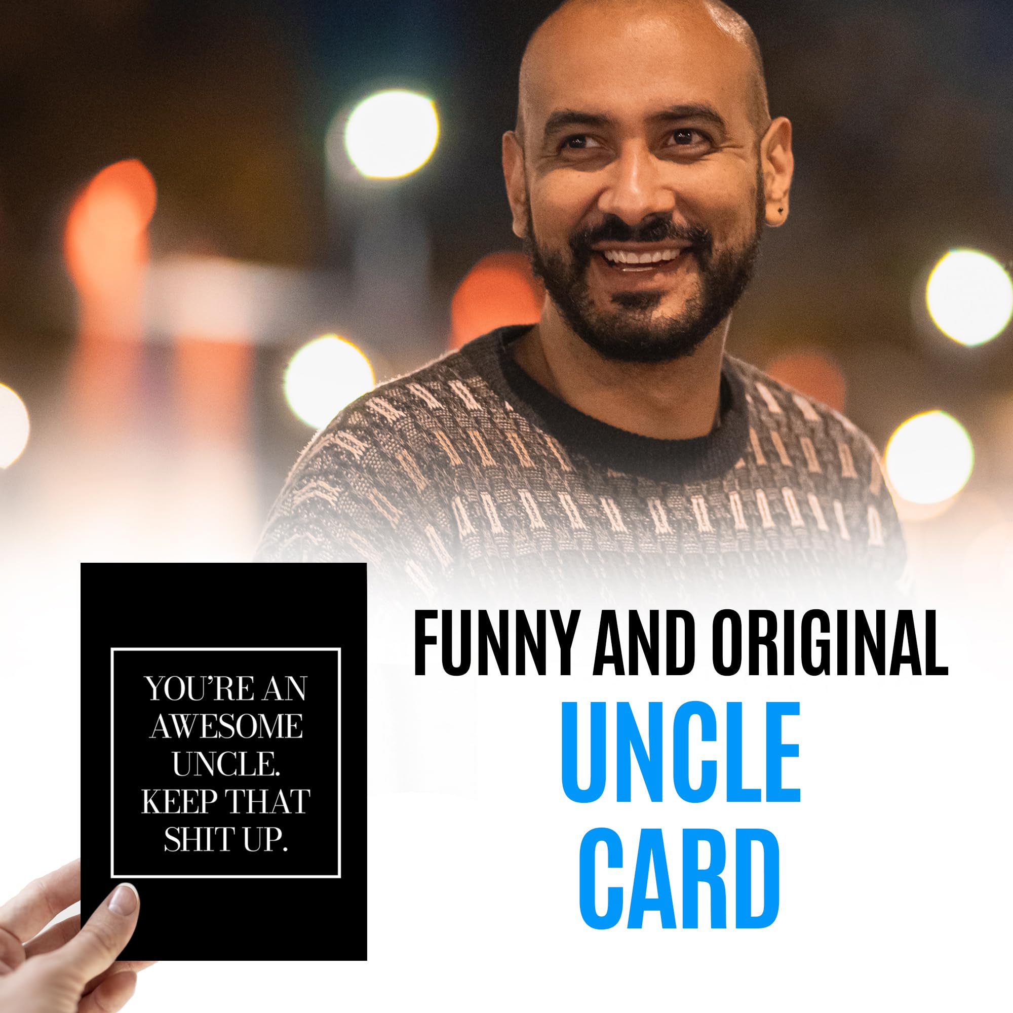 Uncle Birthday Card - Happy Birthday Uncle Card - Father's Day Card for Uncle - Funny Birthday Card for Favorite Uncle - Appreciation Card from Niece or Nephew - Thank You Card for Uncle to be