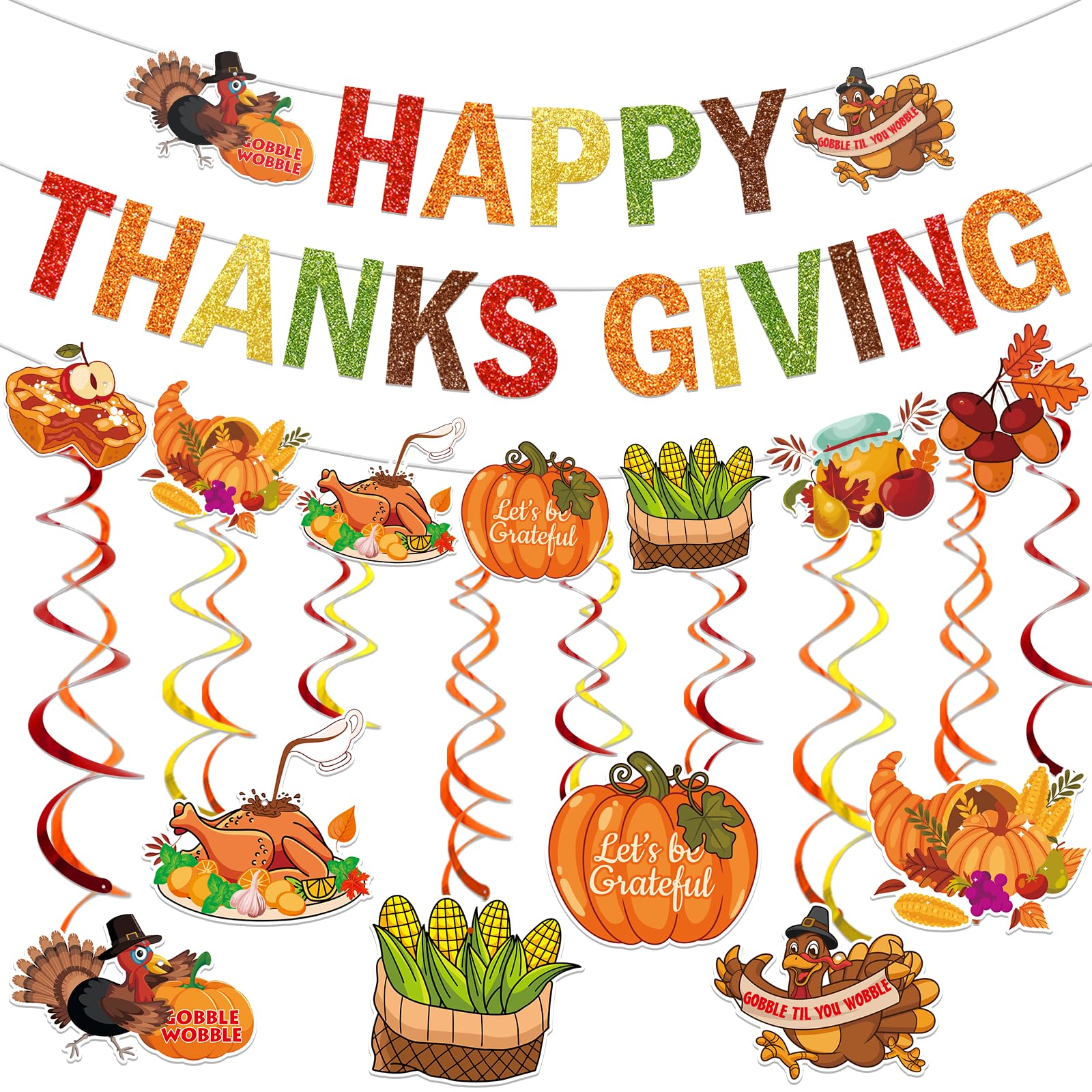 Happy Thanksgiving Banner Thank You Banner for Happy Thanksgiving Decorations Thanksgiving Birthday Decorations Thanksgiving Party Decorations Friendsgiving Decorations