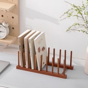 HBlife Teak Dish Plate Bowl Cup Book Pot Lid Cutting Board Drying Rack Stand Drainer Storage Holder Organizer Kitchen Cabinet（Keep Dry）