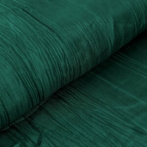 Efavormart 54" x10 Yards Hunter Emerald Green Accordion Crinkle Taffeta Fabric Bolt for Wedding Birthday Party Dance Event Decoration