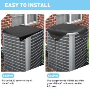 Dawod Air Conditioner Cover for Outside Units, AC Cover for Central Units, Winter Top Air Conditioner Cover for Outside AC Unit, 28 x 28 inches