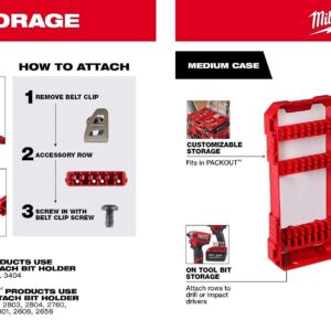 Milwaukee SHOCKWAVE Impact Duty Assorted Alloy Steel Screw Driver Bit Set with PACKOUT Accessory Case (52pc bits, 3pc Holders)