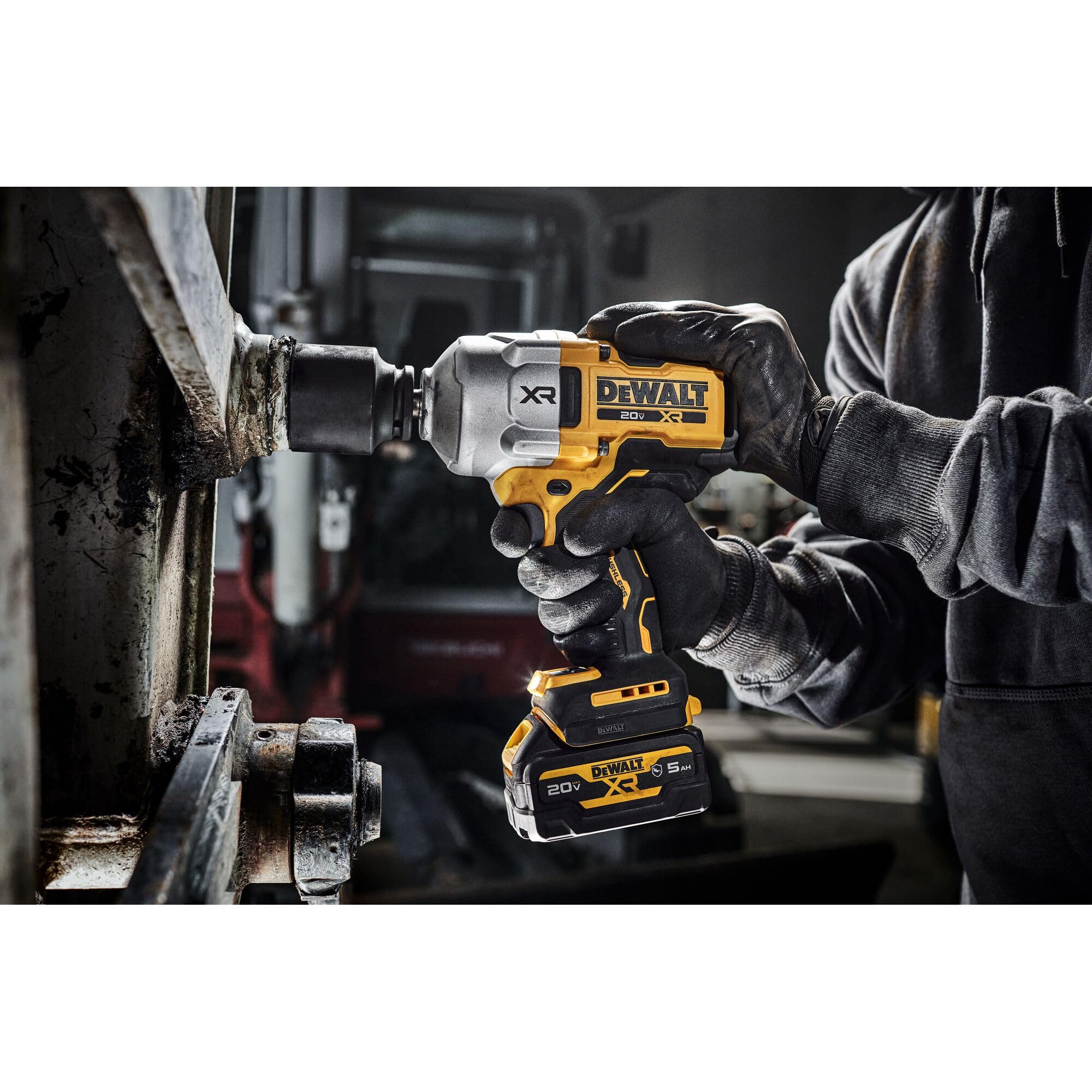 DEWALT 20V MAX Cordless Impact Wrench, 1/2" Hog Ring, High Torque, Brushless, Bare Tool Only (DCF961B)