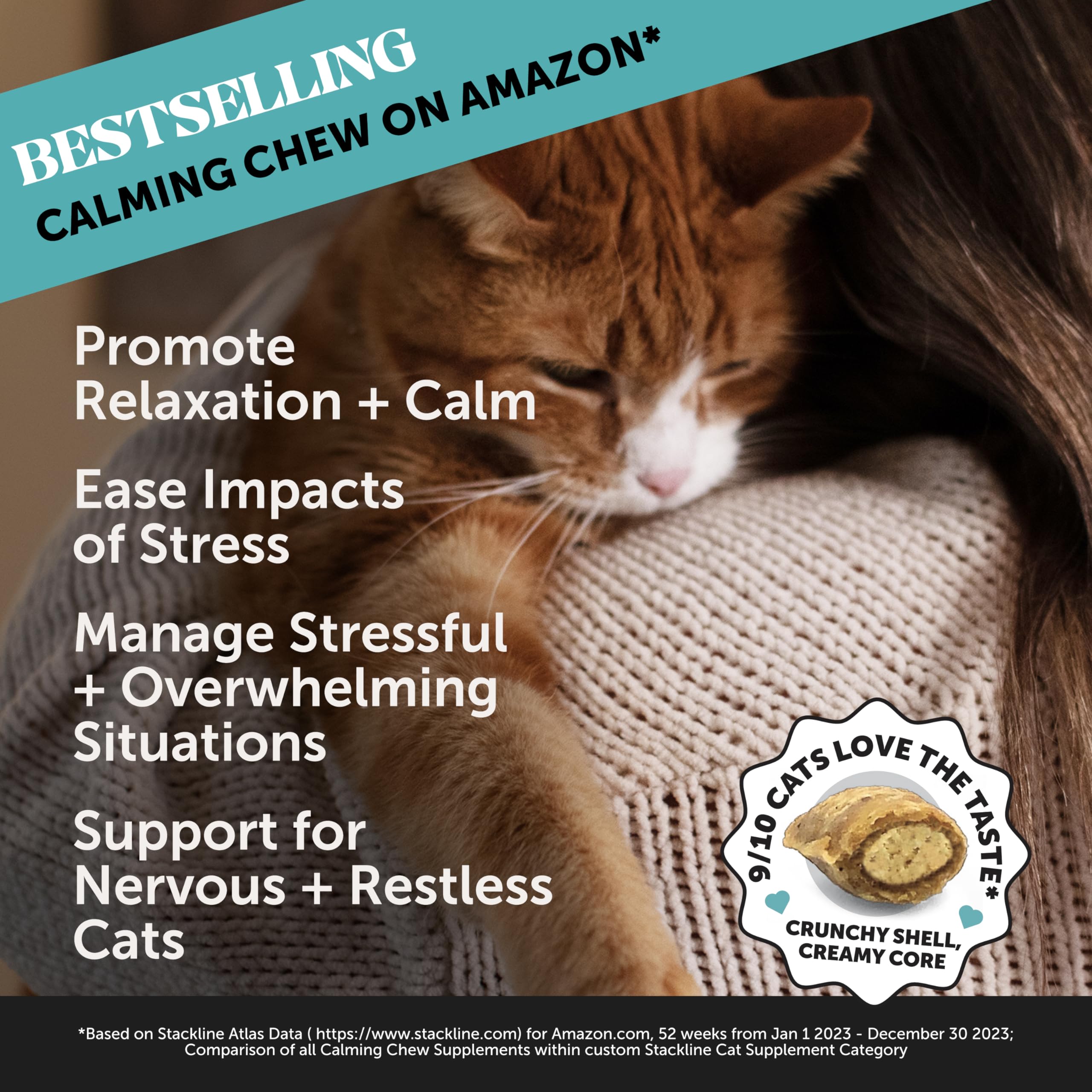 Pet Honesty Cat Calming + Cat Multivitamins Dual Texture Chew Supplement Bundle - Helps Reduce Stress and Cat Anxiety, Supports Overall Immune Health, Joints, Skin & Coat, and Digestion