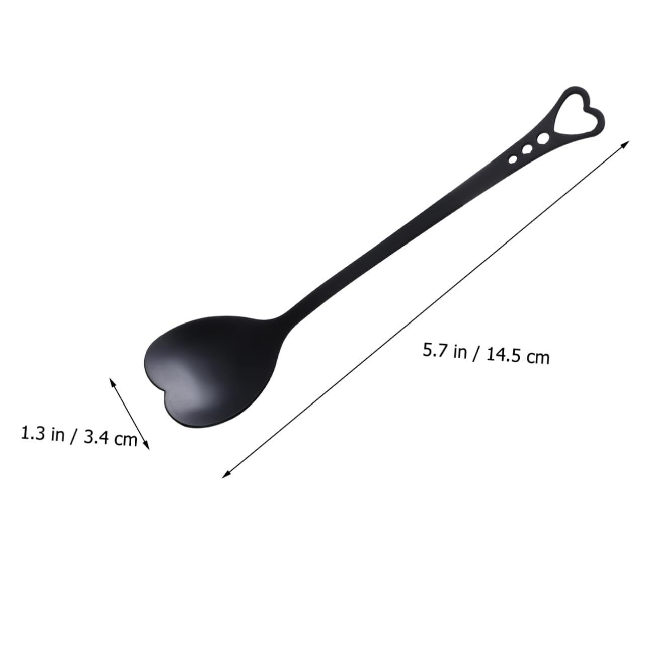 RORPOIR Gold Plated Stainless Shaped Dessert Spoon Unique Demitasse and Espresso Spoon for Home Restaurant and Coffee Shop Use Black