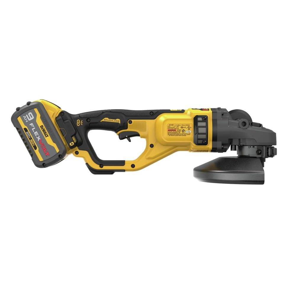 Dewalt DCG460X2 60V MAX Brushless Lithium-Ion 7 in. - 9 in. Cordless Large Angle Grinder Kit with 2 FLEXVOLT Batteries (9 Ah)