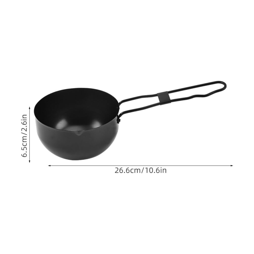 HEMOTON mini wok cast iron pot nonstick pot Metal Soup Steam Pot Egg Fried Pot Milk Cooking Pot Noodles Cooker Pot cast iron grill pan tea pan iron skillet tea tray individual Backpack