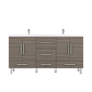 alya bath ripley bathroom vanity, 72", gray