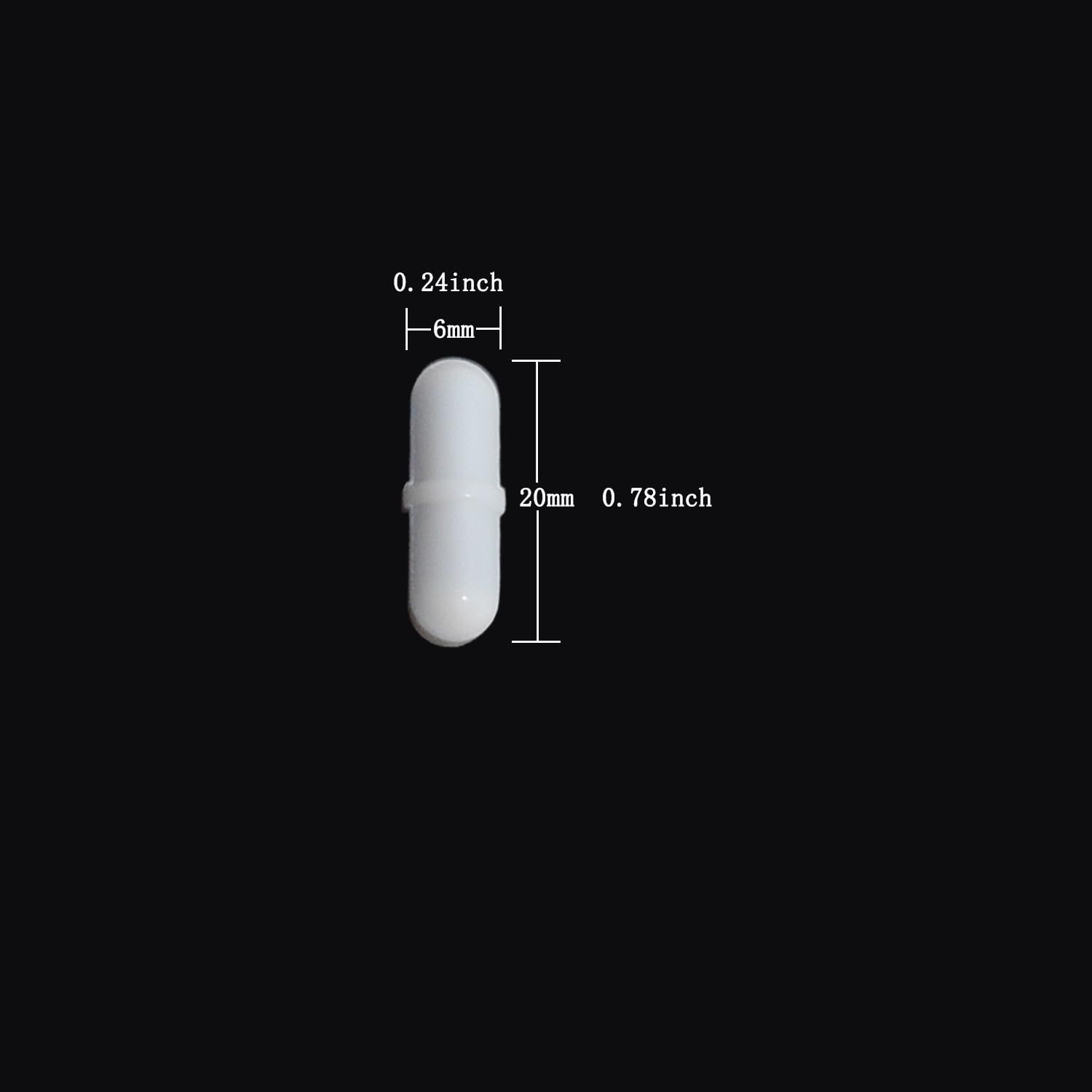 LABLPSAI 12Pcs PTFE Magnetic Stirrer Mixer Stir Bar, Magnetic Stir Bar 20mm/0.78 inch