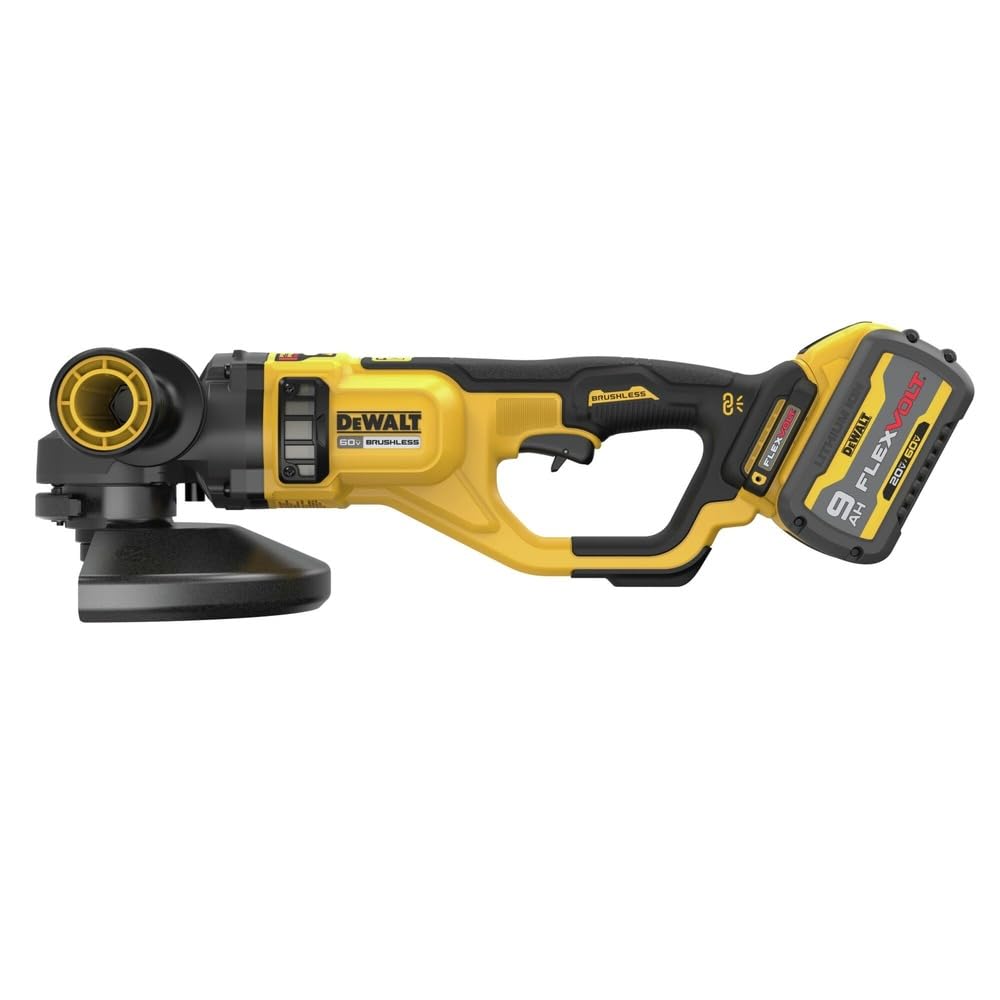 Dewalt DCG460X2 60V MAX Brushless Lithium-Ion 7 in. - 9 in. Cordless Large Angle Grinder Kit with 2 FLEXVOLT Batteries (9 Ah)