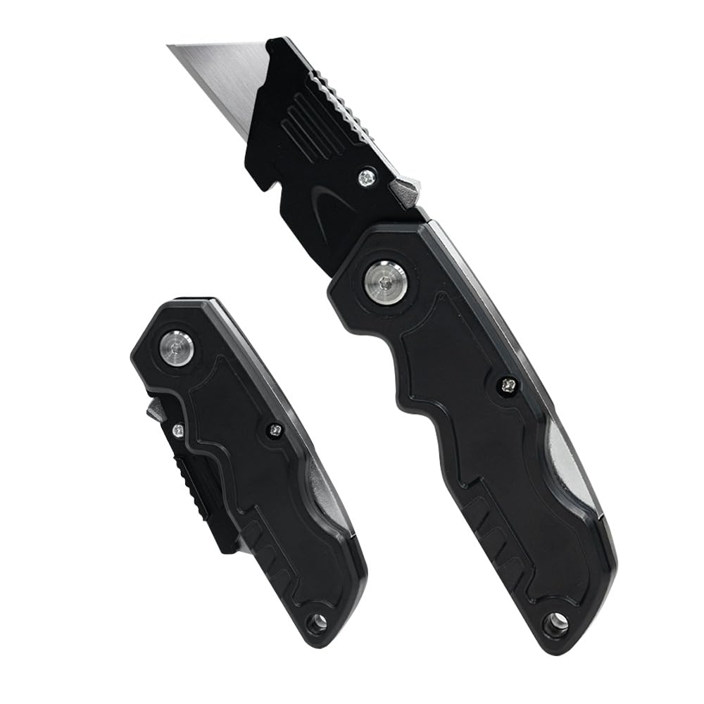 Magpie Utility Knife, Premium Folding Knife, Easily Retractable Box Cutter, Quick Change Blade, Lightweight and Durable