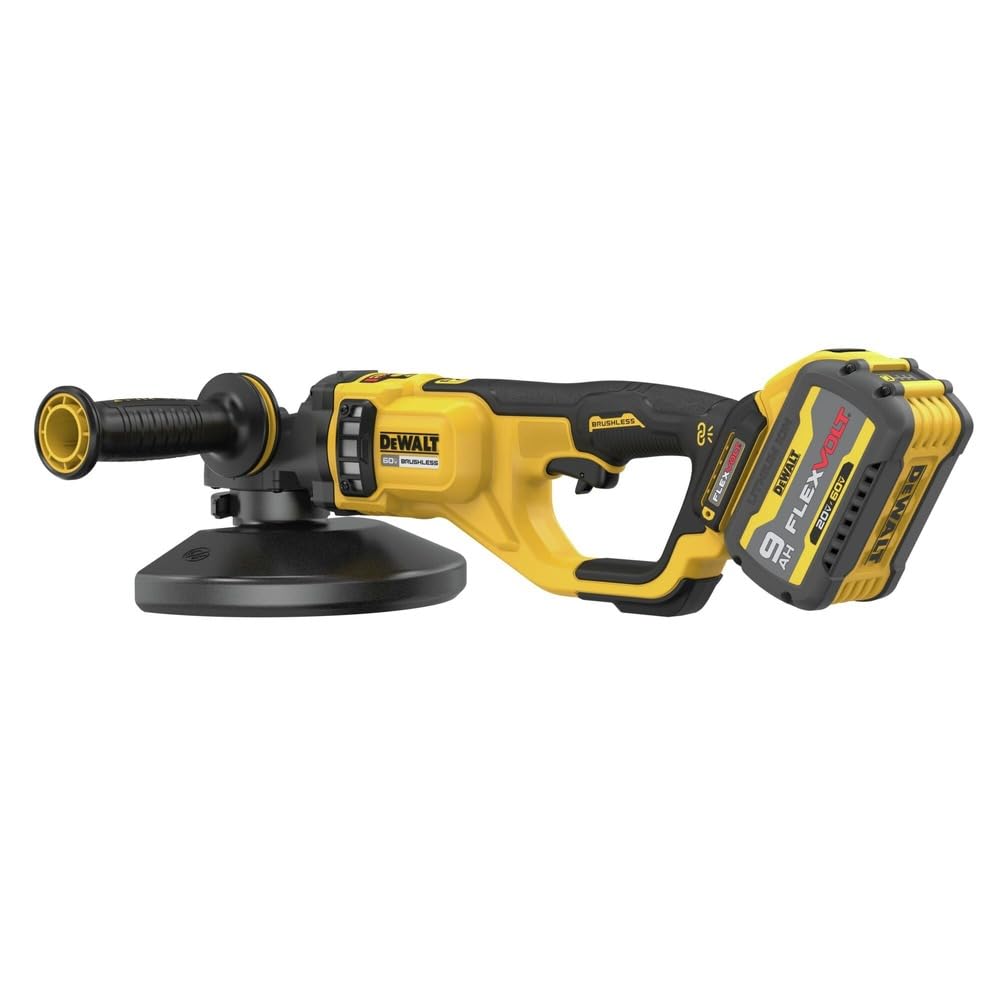 Dewalt DCG460X2 60V MAX Brushless Lithium-Ion 7 in. - 9 in. Cordless Large Angle Grinder Kit with 2 FLEXVOLT Batteries (9 Ah)