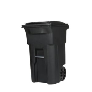 batane 64 gallon black garbage can with wheels and lid