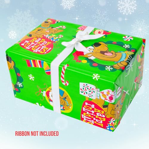 Scooby-Doo Rappy Rolidays Wrapping Paper - 12 Sheets - 20" x 30" - Festive Holiday Gift Wrap by Silver Buffalo