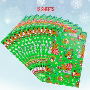 Scooby-Doo Rappy Rolidays Wrapping Paper - 12 Sheets - 20" x 30" - Festive Holiday Gift Wrap by Silver Buffalo