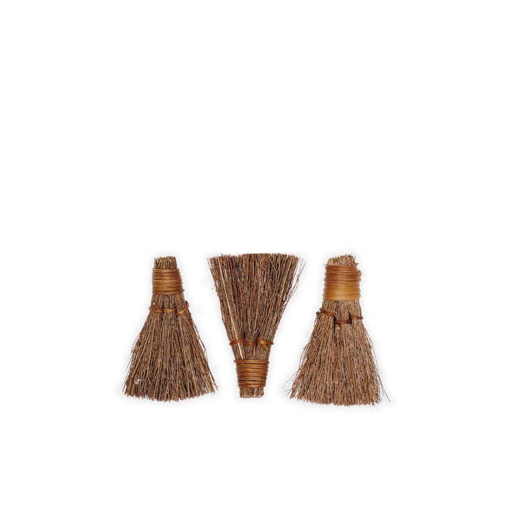 Cinnamon Scented Broom (3-Pack) - 3" Heather Broom - Holiday Decor