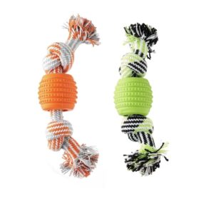 Vibrant Life Dental Buddy Double Dental Dog Toy for Healthy Gums, Chew, Fetch Toy for Some Small and Some Xtra Small Dogs (chew Level 1) Light