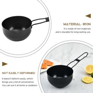 HEMOTON mini wok cast iron pot nonstick pot Metal Soup Steam Pot Egg Fried Pot Milk Cooking Pot Noodles Cooker Pot cast iron grill pan tea pan iron skillet tea tray individual Backpack