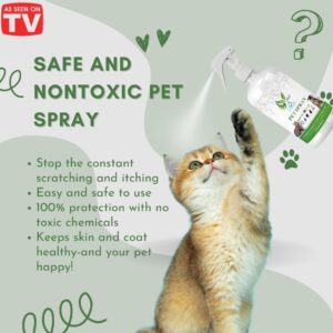 VoilaVe Pure Hypochlorous Acid Spray for Dogs, Cats | Pet Spray for Itchy, Irritated Skin, Allergy, Rashes | Supports Hydration, and Reduce Odor - 8 Oz