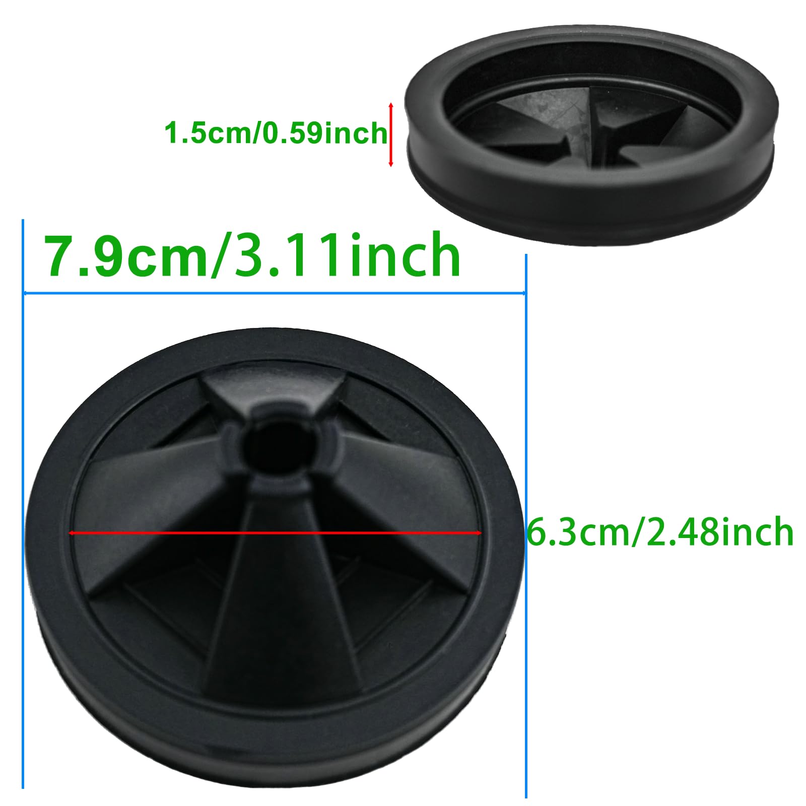 3 1/8 Inch Garbage Disposal Sink Baffle Splash Guard Compatible with Insinkerator, Garbage Disposal Quiet Collar Sink Splash Guard Compatible with Moen, Waste King, Whirlaway, GE Disposer