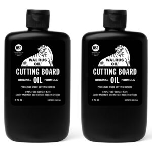 walrus oil - cutting board oil and wood butcher block oil, 8 oz bottle - 2 pack