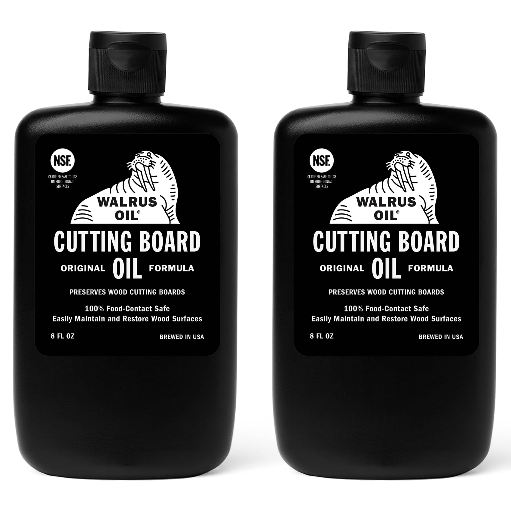 WALRUS OIL - Cutting Board Oil and Wood Butcher Block Oil, 8 oz Bottle - 2 Pack