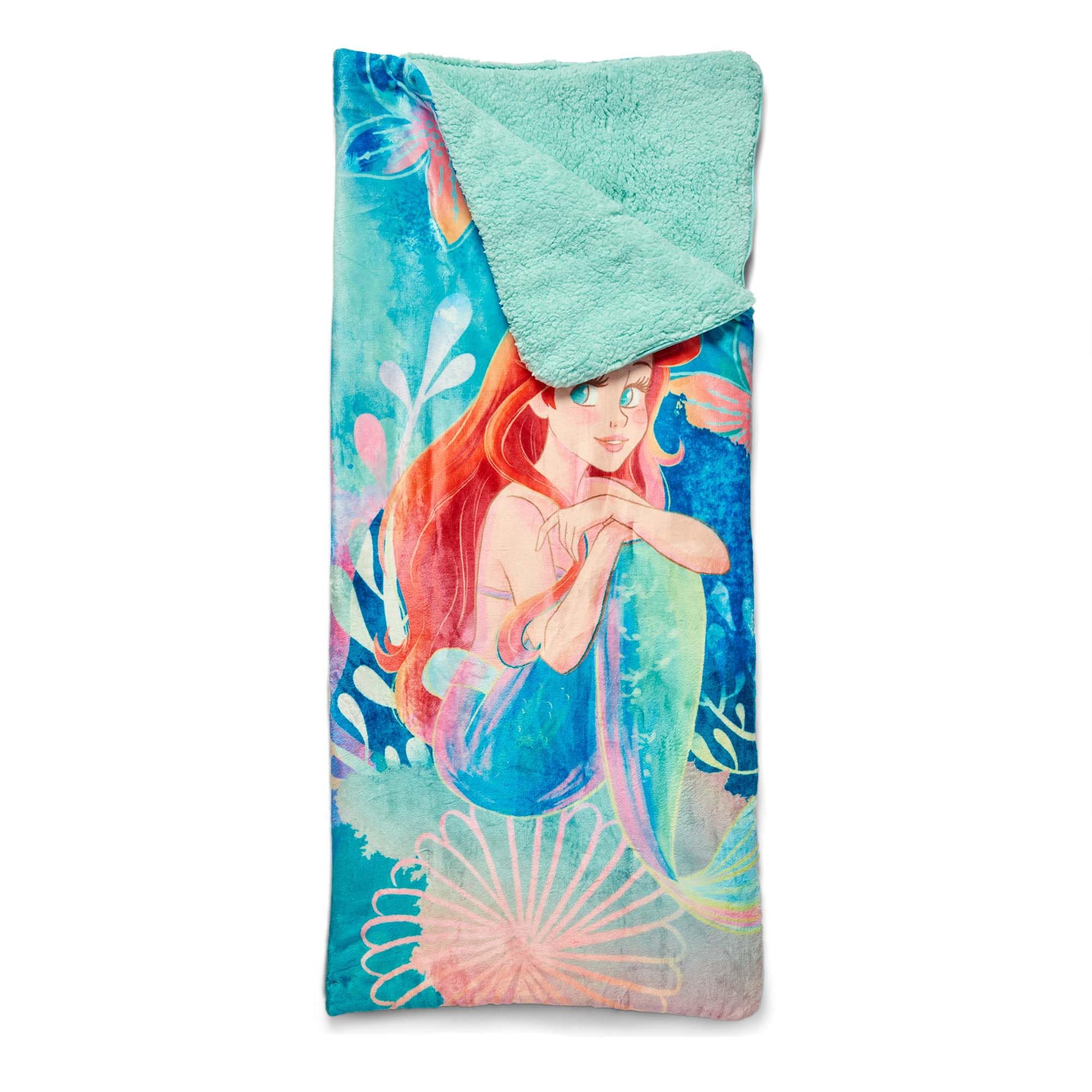 Northwest Little Mermaid/Ariel Cloud Sherpa Slumber Bag, 27" x 62", Dream Big