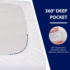 Hokway Queen Mattress Pad Mattress Topper with 8-21" Deep Pocket, 1000GSM Down Alternative Overfilled, Quilted Fitted Pillow Top Soft Cooling Mattress Protector