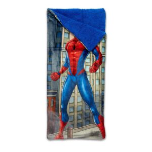 northwest spider-man cloud sherpa slumber bag, 27" x 62", slumber spidey