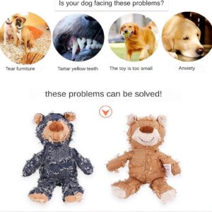 2023 New Indestructible Robust Bear【large】Plush Dog Toy, Indestructible Squeaky Toys for Dogs, Durable Dog Toys for Aggressive Chewers, Chew Toys for Dogs, Interactive Dog Toys for Boredom (F-B+C)