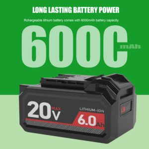 DMMNS Upgraded 20V 6000mAh Battery, Replace for BY519601 BY519603 BY519702, Compatible with Skil PWRCORE 20V Series Cordless Power Tools Battery (Not Fit Leaf Blower Circular Saw and Lawn Blower)