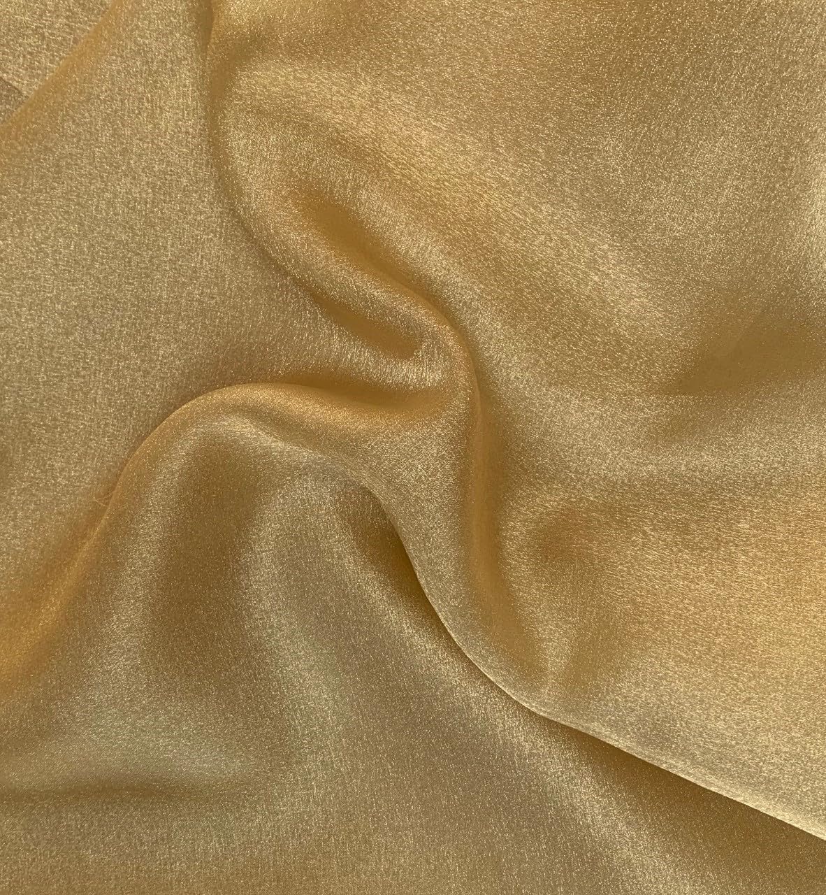 44 Inch Gold Sparkle Organza Fabric 100% Nylon -by The Yard Made in Japan