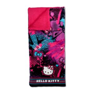 northwest hello kitty cloud sherpa slumber bag, 27" x 62", slumber kitty