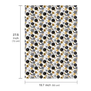 WRAPAHOLIC Birthday Wrapping Paper Sheet - 6 Sheets Black 50th Birthday Design Folded Flat for Birthday, Party, Baby Showers - 19.7 Inch X 27.5 Inch Per Sheet