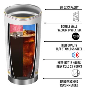 ATHAND 20 oz Modelo Beer Inspired Tumbler Cups with Lid, Stainless Steel, Double Wall, Insulated Tumblers Travel Coffee Mug, Birthday Christmas Gifts For Women Men