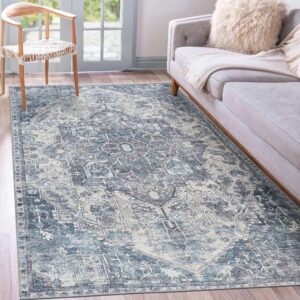 bellini rugs machine washable rug with non slip backing, living room rug, kitchen area rug, pet friendly area rugs, throw rugs for entryway, home floor decor, 4' x 6'