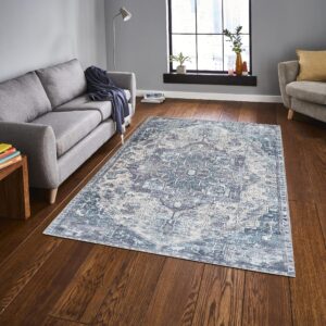 Bellini Rugs Machine Washable Rug with Non Slip Backing, Living Room Rug, Kitchen Area Rug, Pet Friendly Area Rugs, Throw Rugs for Entryway, Home Floor Decor, 4' x 6'