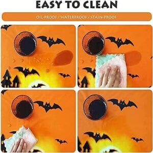 HOFASON 6 Pack Halloween Plastic Tablecloth, Halloween Table Cloth Disposable Rectangle Bats Table Decorations Indoor, 54''x108'' Halloween Table Covers for Halloween Party Outdoor Decor