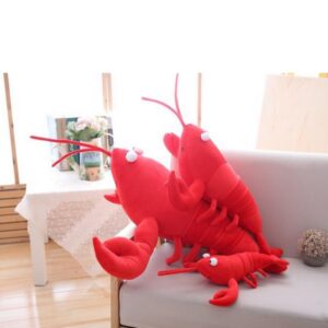 XIZHI Lobster Plush Stuffed Animal Lobster Plush Toy Lobster Pillow Suitable for Christmas and Birthday with Huggable Gifts (Red-Medium)