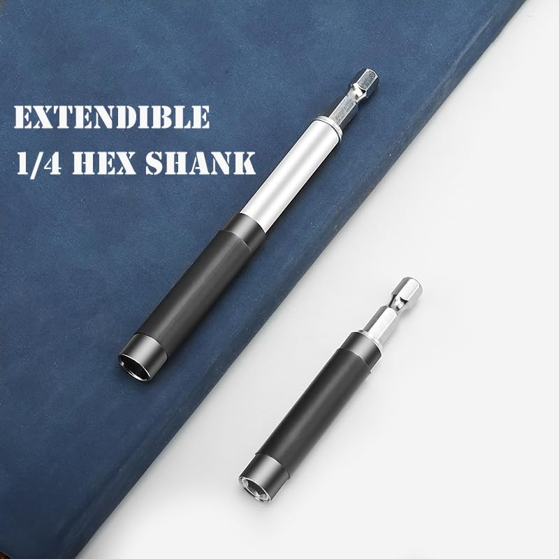 Magnetic Screw Drive Drill Bit Holder, Quick Release Magnetic Screwdriver Extension Bit Holder, 1/4 Inch Hex Shank Connection Rod Adapter, Magnetic Shock Adapter for Nuts Drill and Handheld Driver