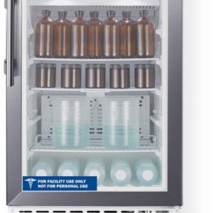 Accucold ACR46GL 20" Wide Pharmacy All-Refrigerator; LED Lighting; Built-in Capable; Double Pane Tempered Glass Door; Digital Thermostat; Temperature Memory Function; Frost-free Operation