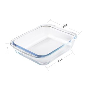 1.6-Qt Basics Square Tempered Glass Baking Dishes, Set of 2