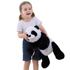 JellyMallow 5 lbs 27" Weighted Stuffed Animals Panda Plushie, Cute Panda Weighted Plush Pillow Giant Stuffed Animals for Kids Adults