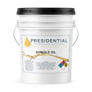 presidential shingle oil - indoor & outdoor oil for protection of wood surfaces- reduces weathering - made in usa (5 gallon)