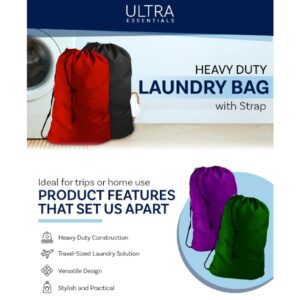 Heavy Duty Laundry Bag w/Shoulder Strap, 22" x 28", 210 Denier Polyester, Holds 2 Loads or 35 lbs, Plus 1 Lavender Sachet (GOLD)