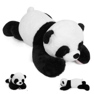 jellymallow 5 lbs 27" weighted stuffed animals panda plushie, cute panda weighted plush pillow giant stuffed animals for kids adults