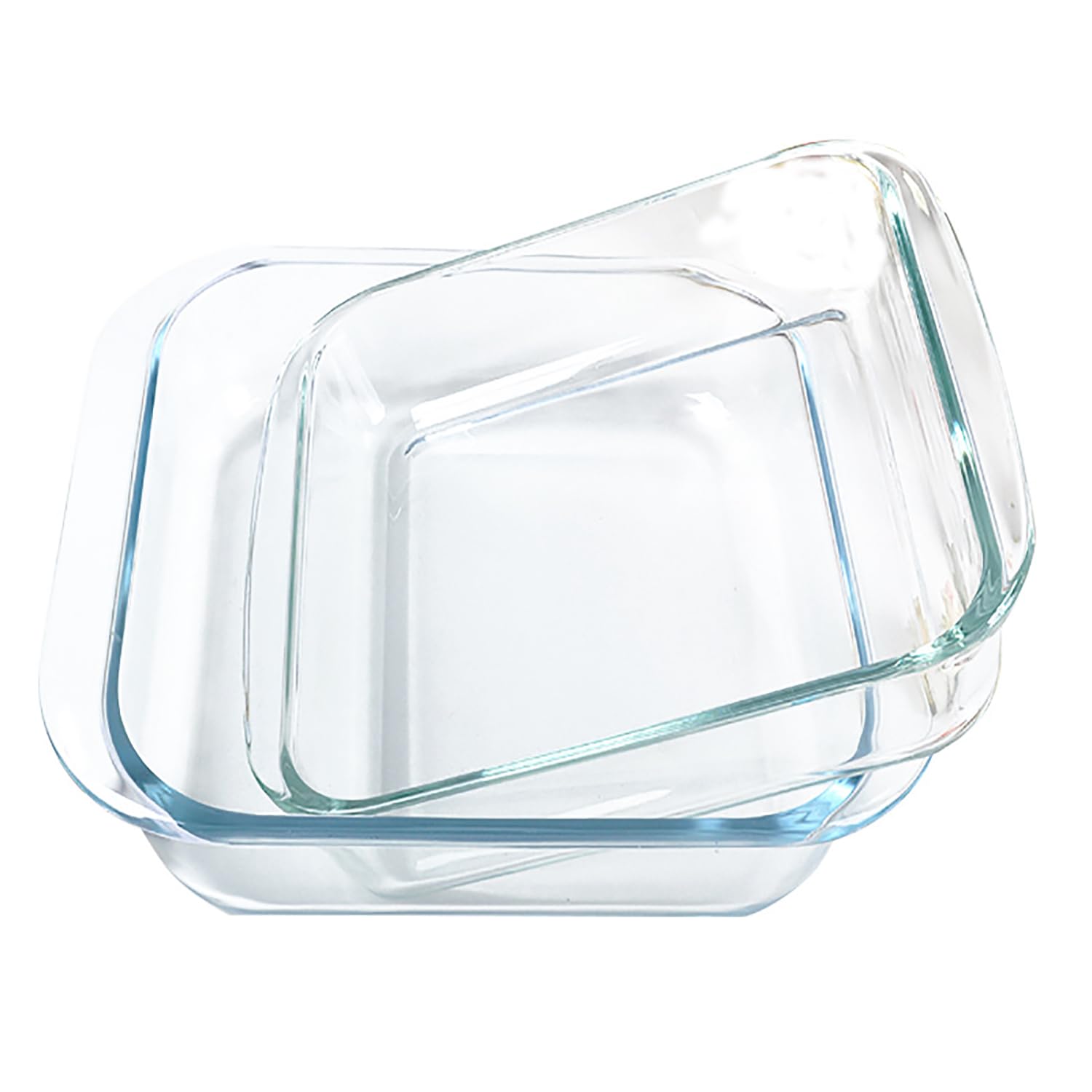 1.6-Qt Basics Square Tempered Glass Baking Dishes, Set of 2